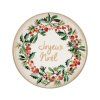 plateau noel rouge vert dore d35 5cm fer 39175 39175 DEB WEB